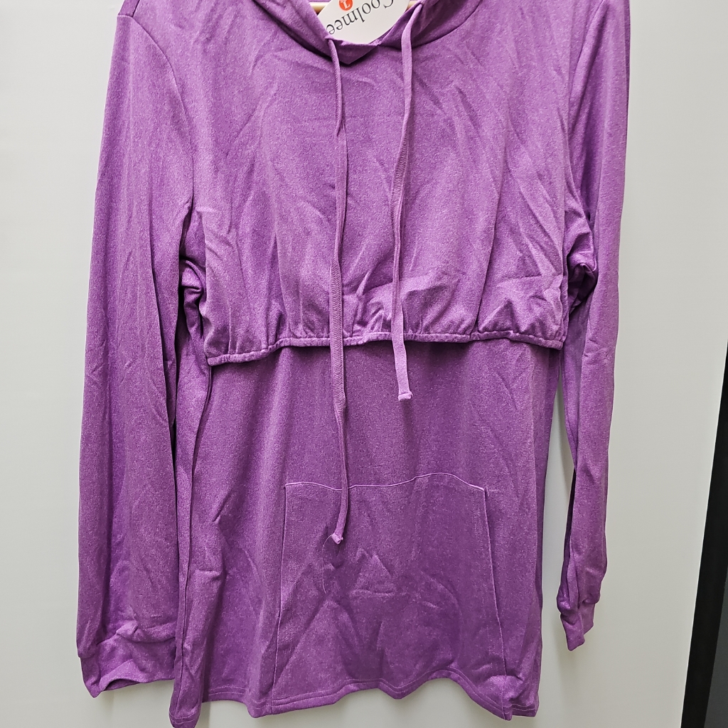 Coolmee Pullover Purple Hooded With Pockets Large